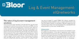Cover for Log & Event Management: eIQnetworks
