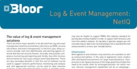 Cover for Log & Event Management: NetIQ